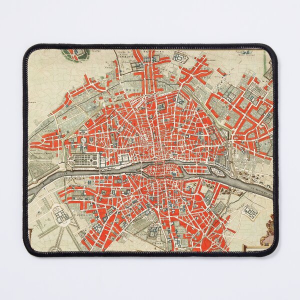 Item preview, Map of Paris - Plattegrond van Parijs (ca. 1721–1774) by Guillaume Delisle. designed and sold by TheHappyK.