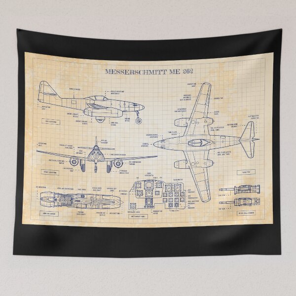 Item preview, Messerschmitt Me 262 (Old Blue Grid) designed and sold by BGALAXY.