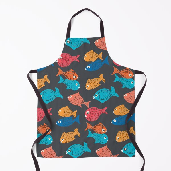 Item preview, Playful Doodle Fishes Dark Bg designed and sold by Claudia S. Design.