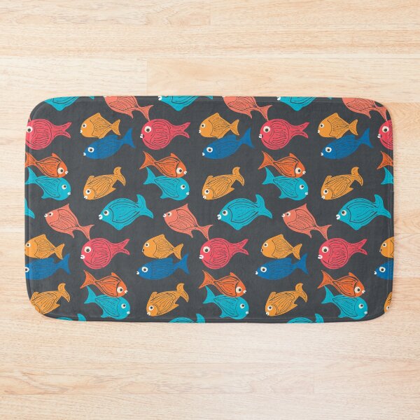 Item preview, Playful Doodle Fishes Dark Bg designed and sold by Claudia S. Design.