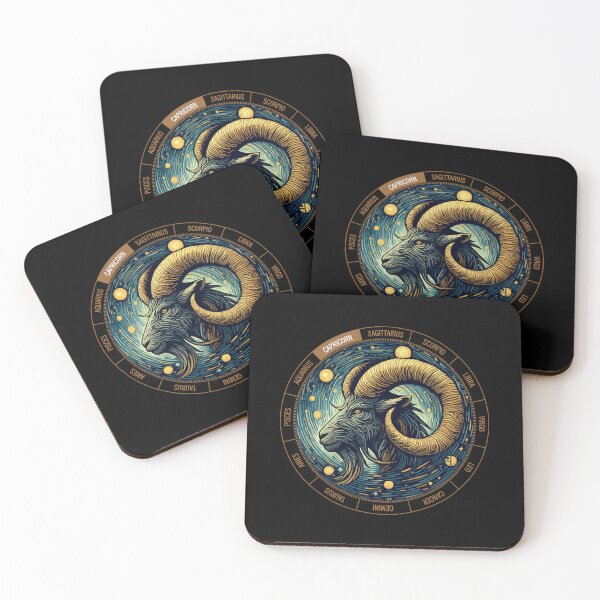 Item preview, ZODIAC Capricorn - Astrological CAPRICORN - CAPRICORN - ZODIAC sign - Van Gogh style - 4 designed and sold by ArtProjectShop.