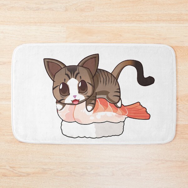 Item preview, Brown Stripped Cat Shrimp Sushi designed and sold by myanko.