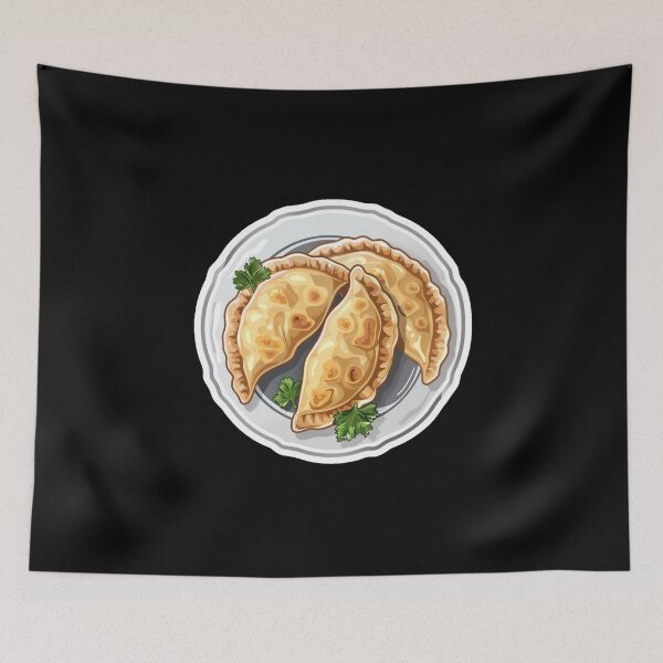 Item preview, Polish pierogi plate tasty sticker style designed and sold by SmileshareShop.