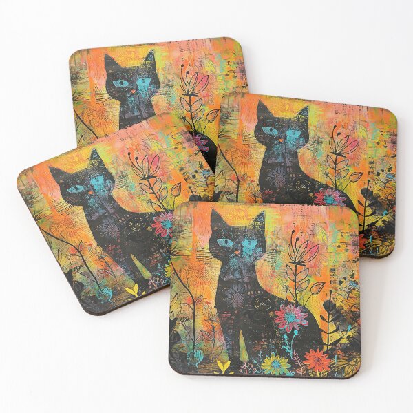 Item preview, Abstract Springtime Kitty 2 designed and sold by Made-by-Gus.