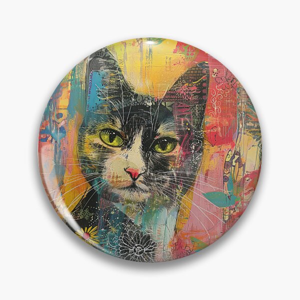 Item preview, Abstract Springtime Kitty 9 designed and sold by Made-by-Gus.