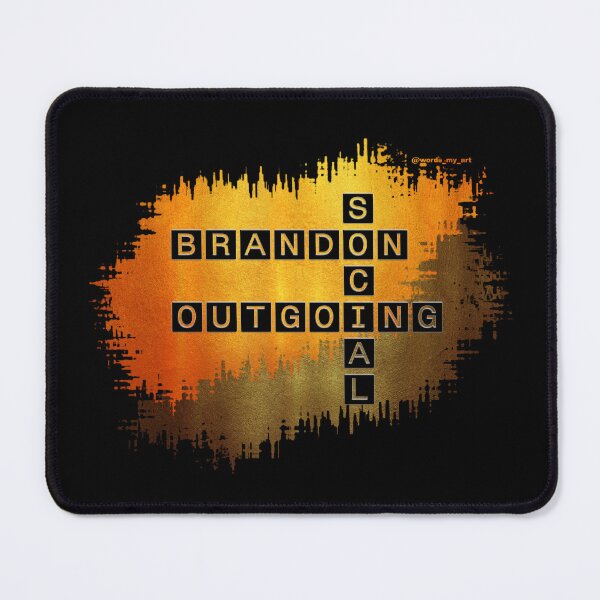 Item preview, Brandon Social and Outgoing Crossword,Golden Gold designed and sold by words-my-art.