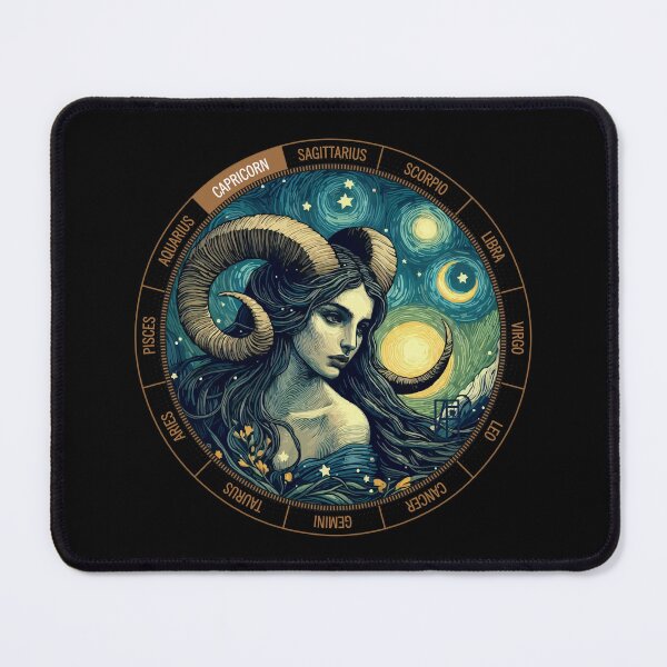Item preview, ZODIAC Capricorn - Astrological CAPRICORN - CAPRICORN - ZODIAC sign - Van Gogh style - 7 designed and sold by ArtProjectShop.
