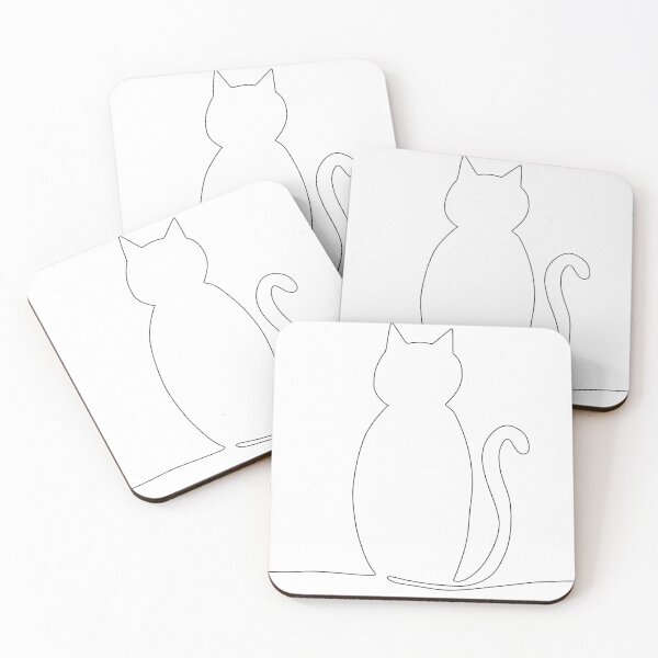 Item preview, Cute cat drawn in one line designed and sold by Lians-Designs.