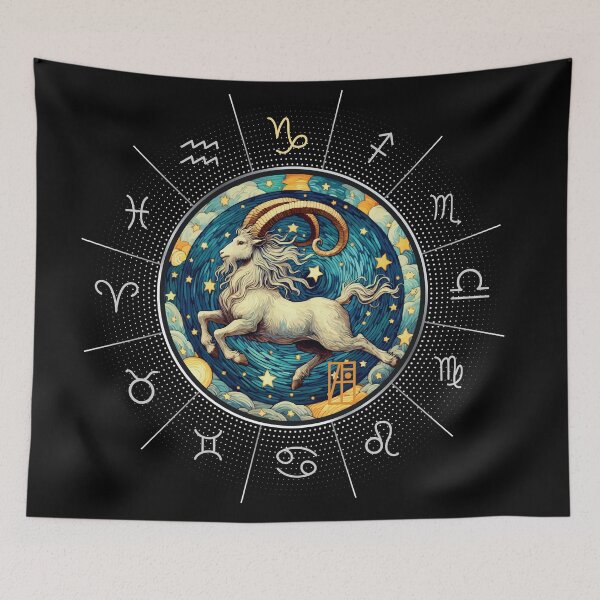 Item preview, ZODIAC Capricorn - Astrological CAPRICORN - CAPRICORN - ZODIAC sign - Van Gogh style - 11 designed and sold by ArtProjectShop.
