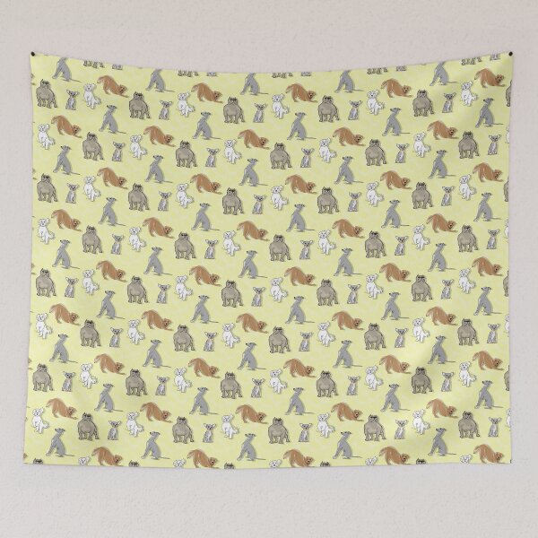 Item preview, Dogs Dogs Dogs!!! On yellow background designed and sold by Sharilea.