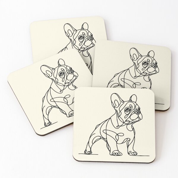 Item preview, Cute French bulldog monoline black, cute pet, Frenchie lovers or owners, dog lovers designed and sold by Collagedream.