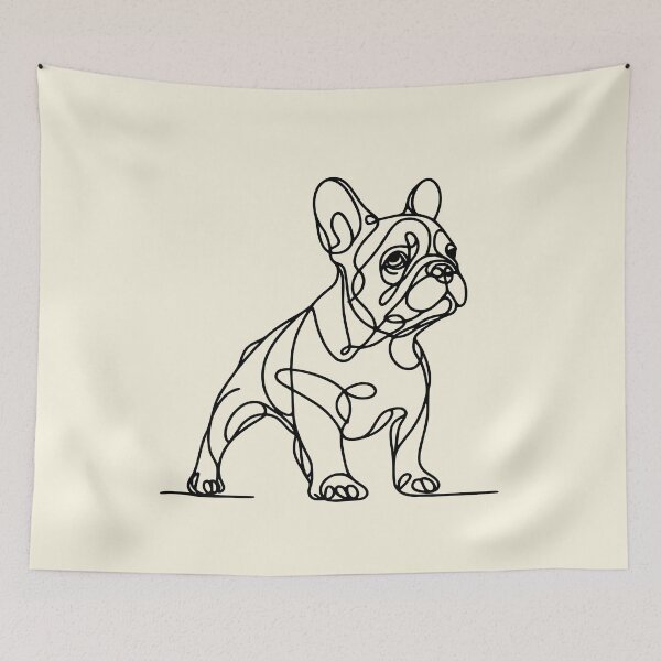 Item preview, Cute French bulldog monoline black, cute pet, Frenchie lovers or owners, dog lovers designed and sold by Collagedream.