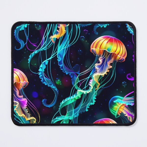 Item preview, Psychedelic Bioluminescent Trippy Jellyfish Pattern designed and sold by TheArtOfPat.