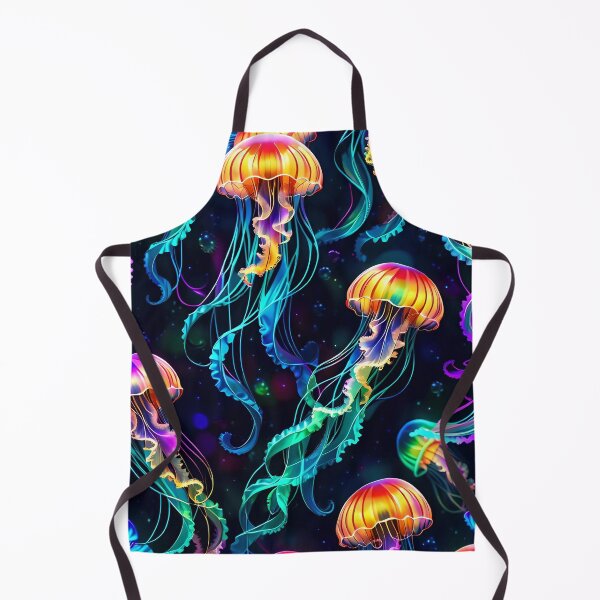 Artikelvorschau, Psychedelic Bioluminescent Trippy Jellyfish Pattern entworfen und verkauft von TheArtOfPat.