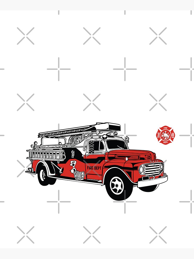 Not Old Just Vintage - Retired Firefighter Antique Fire Truck | Magnet