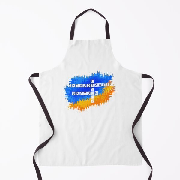 Item preview, Brayden Lively and Enthusiastic Crossword Blue Yellow designed and sold by words-my-art.