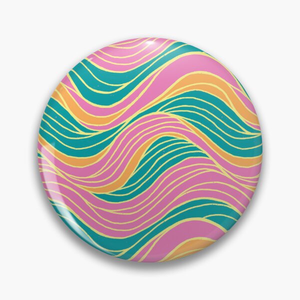 Item preview, Wavy Lines Pattern Tropical Colors  designed and sold by AlwaysBeColoring.