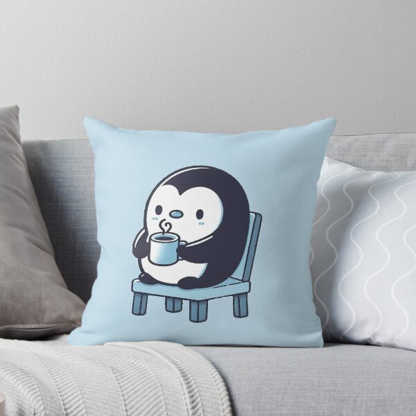 Item preview, Charming Penguin Drinking Coffee designed and sold by Lorefinder.