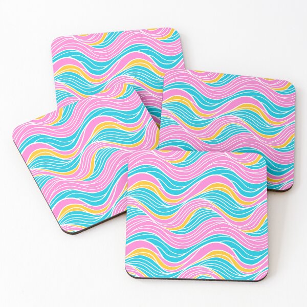 Item preview, Wavy Lines Pattern Cheery Bright Colors  designed and sold by AlwaysBeColoring.
