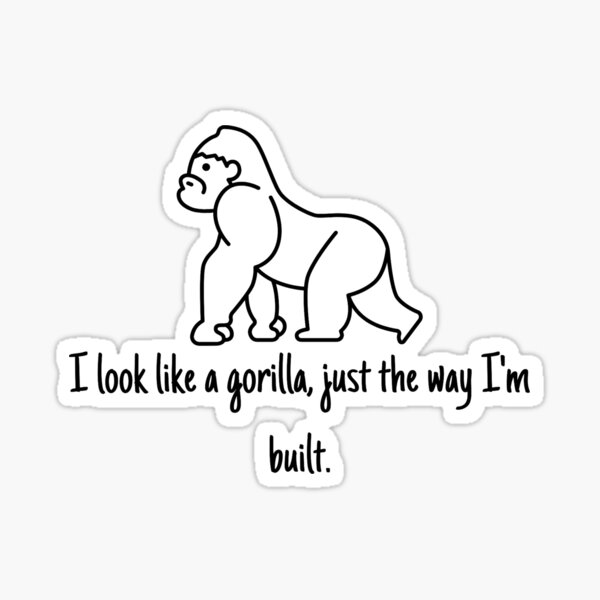 Cute Animals Gorilla Mode Funny Gift Idea' Sticker