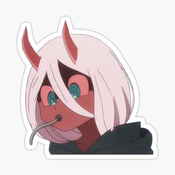Girl In Red Stickers Redbubble - zero two in roblox but with red panda gacha club youtube