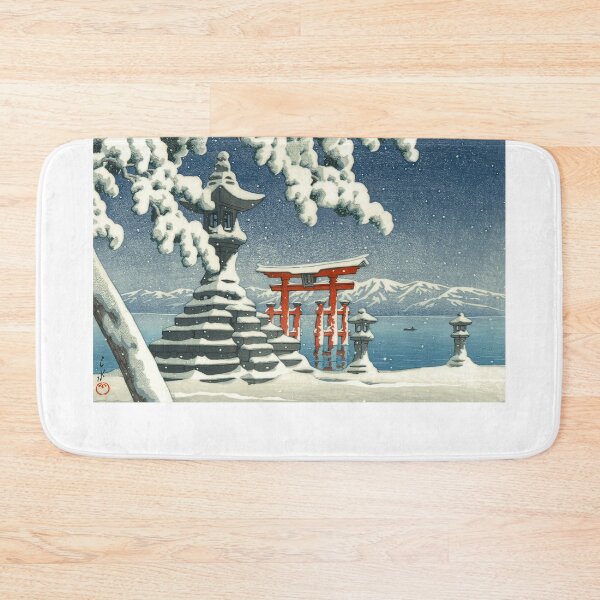 Item preview, Snow at Itsukushima Hasui Kawase  designed and sold by TeeARTHY.