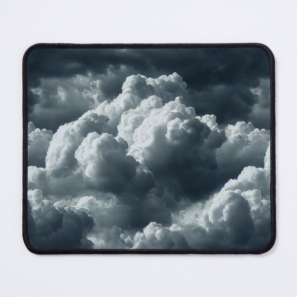 Item preview, Black and White Storm Clouds - Realistic Black and White Cloud Seamless Pattern designed and sold by aphelionrhode.