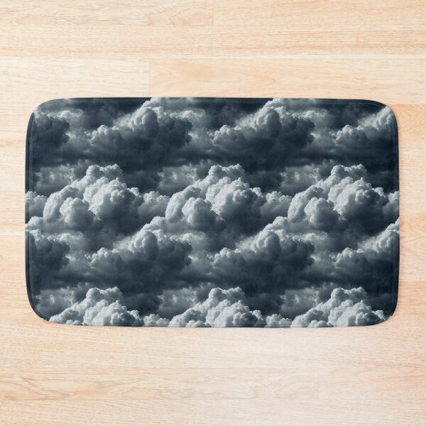 Item preview, Black and White Storm Clouds - Realistic Black and White Cloud Seamless Pattern designed and sold by aphelionrhode.