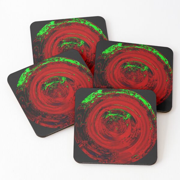 Aperçu de l'œuvre Green red swirl créée et vendue par clarazen.