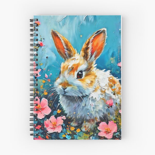 Artikelvorschau, Osterhasen-Druck im floralen Ölfarben-Stil entworfen und verkauft von MysteD.