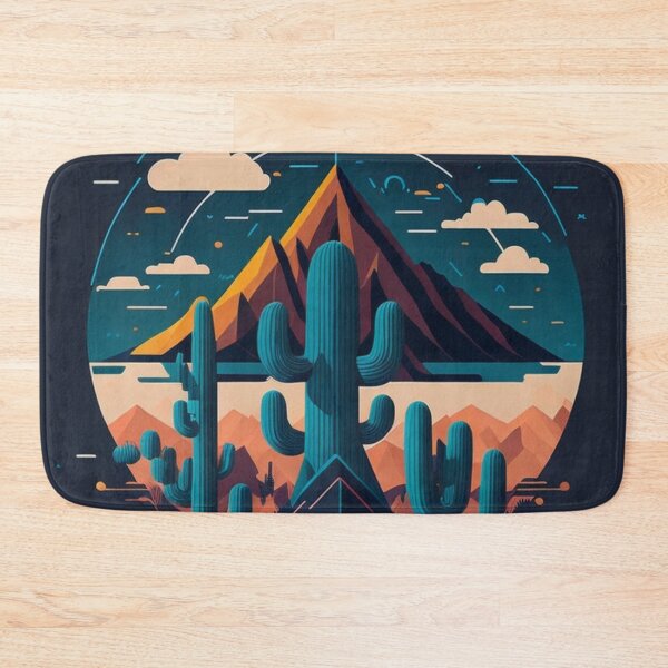 Item preview, Blue cactus landscape designed and sold by jsebouvi.