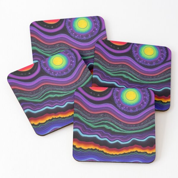 Item preview, Vintage Colorful Trippy Psychedelic Moon Art designed and sold by TheDarkWardrobe.
