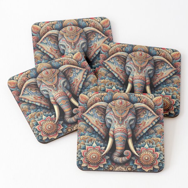 Item preview, Indian Elephant Portrait Pattern designed and sold by Simplybe1.