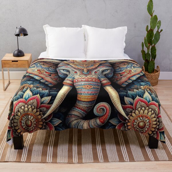 Item preview, Indian Elephant Portrait Pattern designed and sold by Simplybe1.