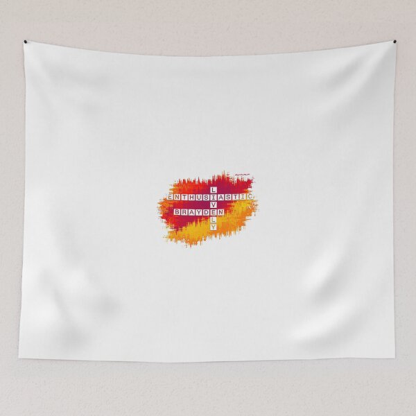 Item preview, Brayden Lively and Enthusiastic Crossword Red Yellow designed and sold by words-my-art.