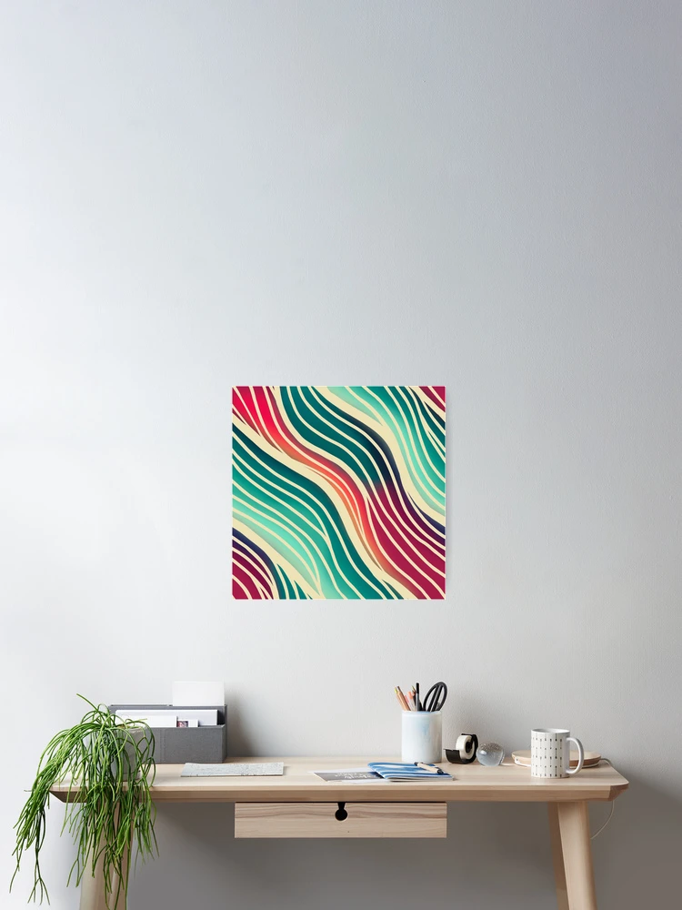 Thumbnail 2 of 3, Poster, Wavy Pattern designed and sold by AlwaysBeColoring.