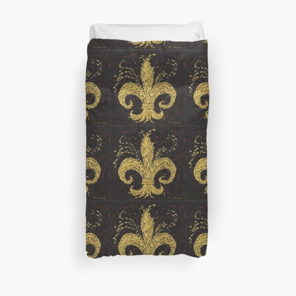 Gold Fleur De Lys Duvet Cover