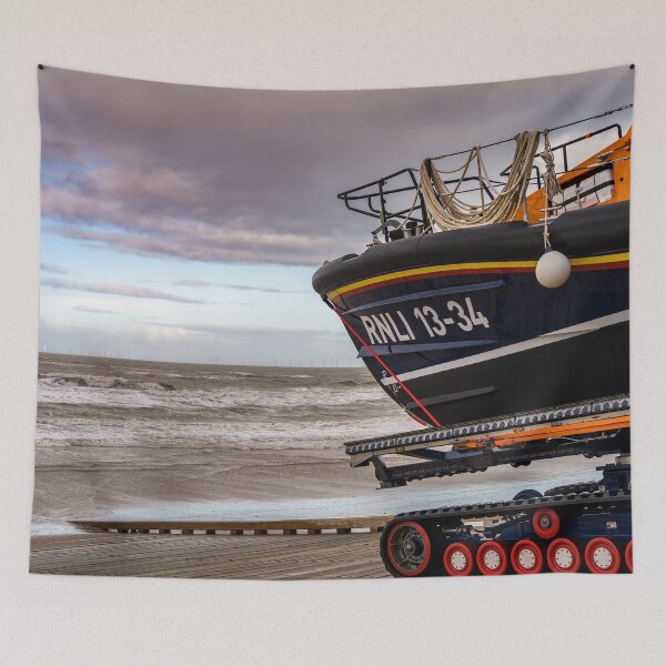 Item preview, Launching Of A Lifeboat Rhyl designed and sold by AJEvans.