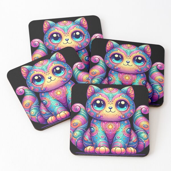 Item preview, Whimsical Alien Cat: A Burst of Vibrant Fantasy designed and sold by JL-PhoneCases.