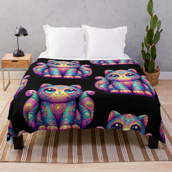 Item preview, Whimsical Alien Cat: A Burst of Vibrant Fantasy designed and sold by JL-PhoneCases.