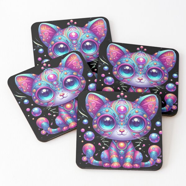 Item preview, Colorful Extraterrestrial Charm: Cute Cat Avatar designed and sold by JL-PhoneCases.
