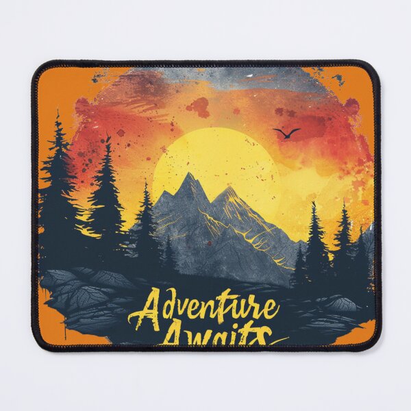 Item preview, Adventure Beckons: Mountain Sunrise Silhouette designed and sold by Ace Apparel Attire.
