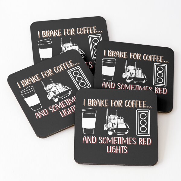 Item preview, I brake for coffee and sometimes red lights t-shirt designed and sold by THISisIT-eshop.
