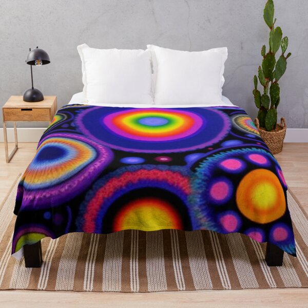 Item preview, Vintage Colorful Trippy Psychedelic Moon Art designed and sold by TheDarkWardrobe.