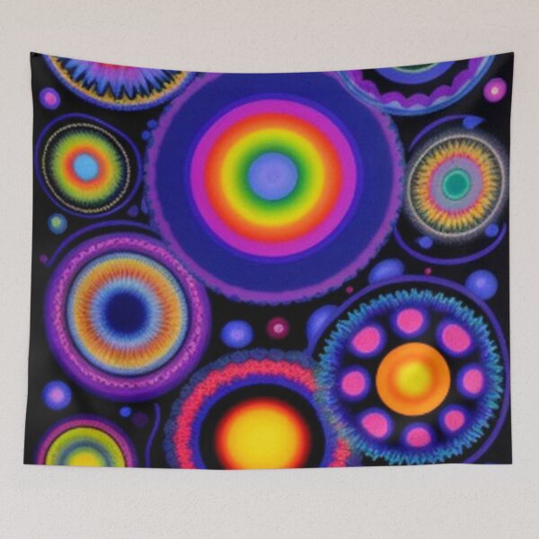 Item preview, Vintage Colorful Trippy Psychedelic Moon Art designed and sold by TheDarkWardrobe.