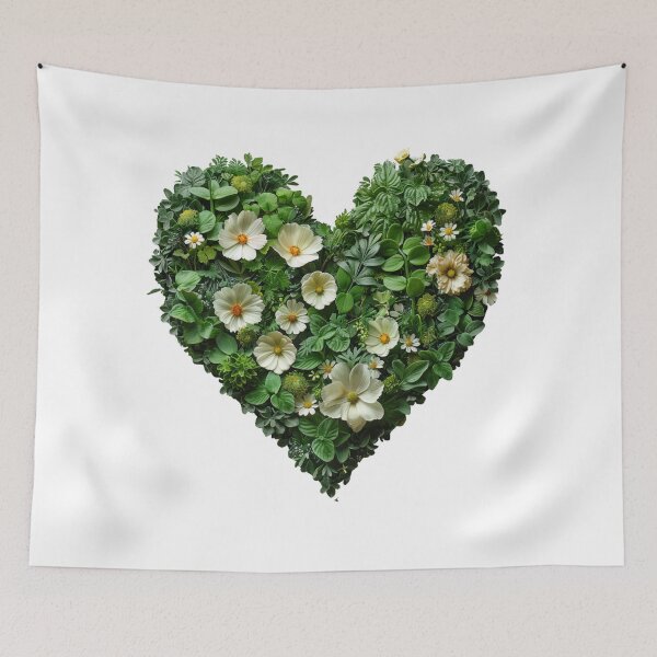 Item preview, HEART MADE OF GREEN FLOWERS 1 designed and sold by JarredDoll.
