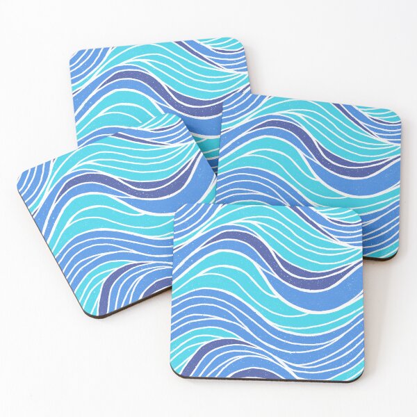 Item preview, Wavy Lines Pattern - Ocean Vibes designed and sold by AlwaysBeColoring.