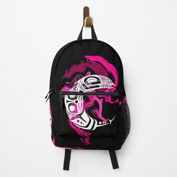 Item preview, Pouring paint pink Gitxsan owl wolf moon designed and sold by Tiffany's Designs.