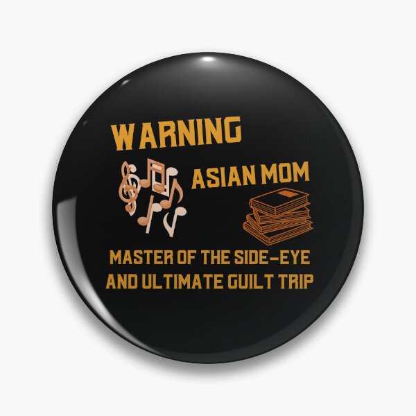 Item preview, Funny, Warning Asian Mom - Master of the Side-Eye and Ultimate Guilt Trip - Music Notes and Books designed and sold by NeaftyFinds.