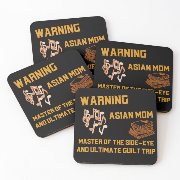 Item preview, Funny, Warning Asian Mom - Master of the Side-Eye and Ultimate Guilt Trip - Music Notes and Books designed and sold by NeaftyFinds.